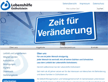 Tablet Screenshot of lebenshilfe-ostholstein.de